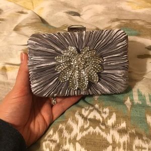 Small silver/grey evening bag